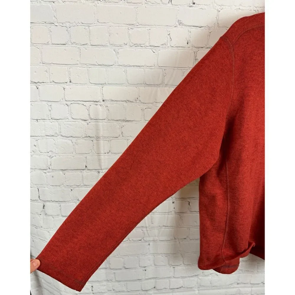 EDDIE BAUER brown terracotta 1/2 zip knit men's sweater pullover XL NWOT